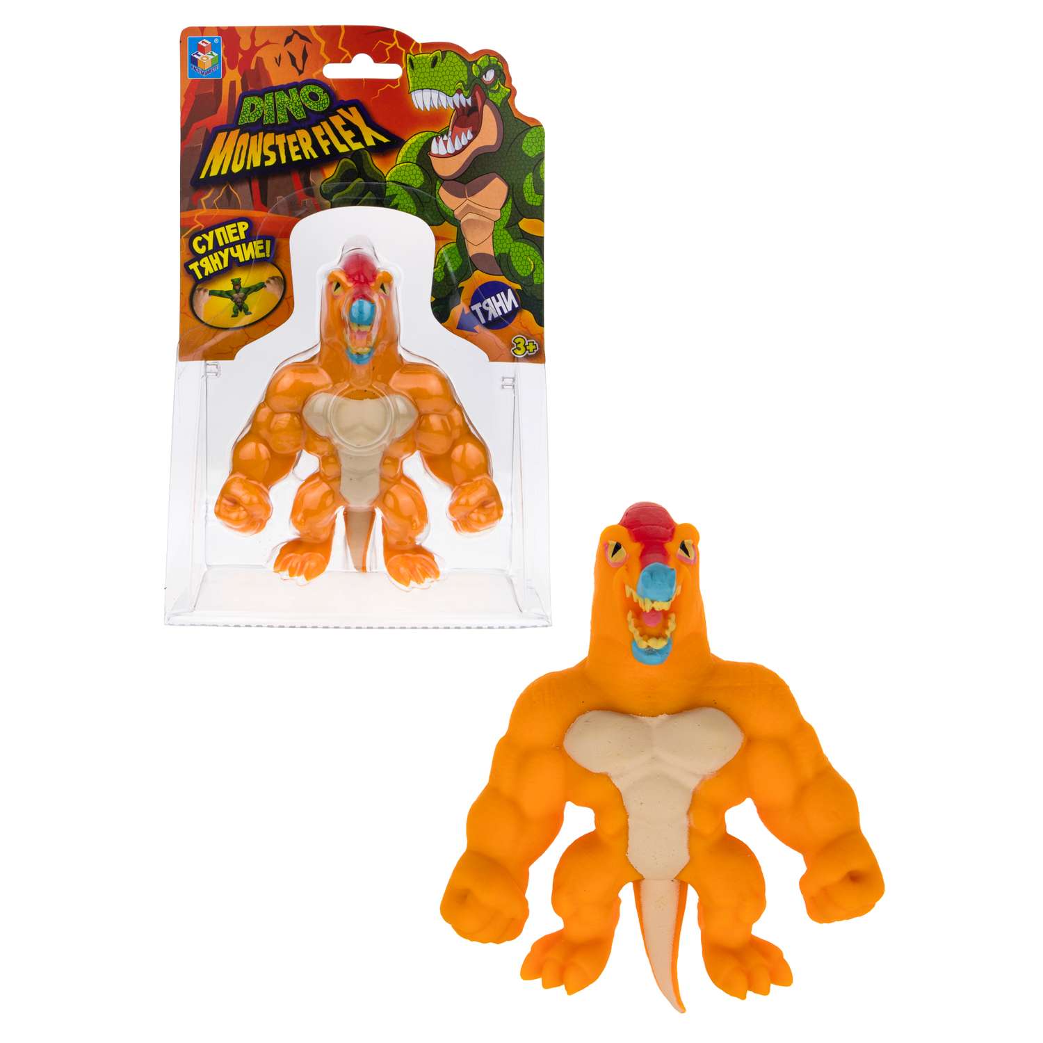 Игрушка-тягун 1Toy Monster Flex Dino Дилофозавр Т22691-10 - фото 2