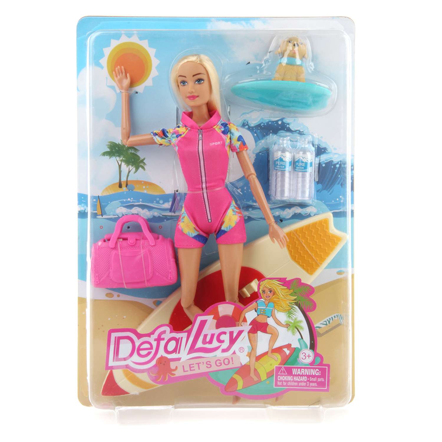 Кукла модель Барби Veld Co на сёрфе 125526 - фото 8