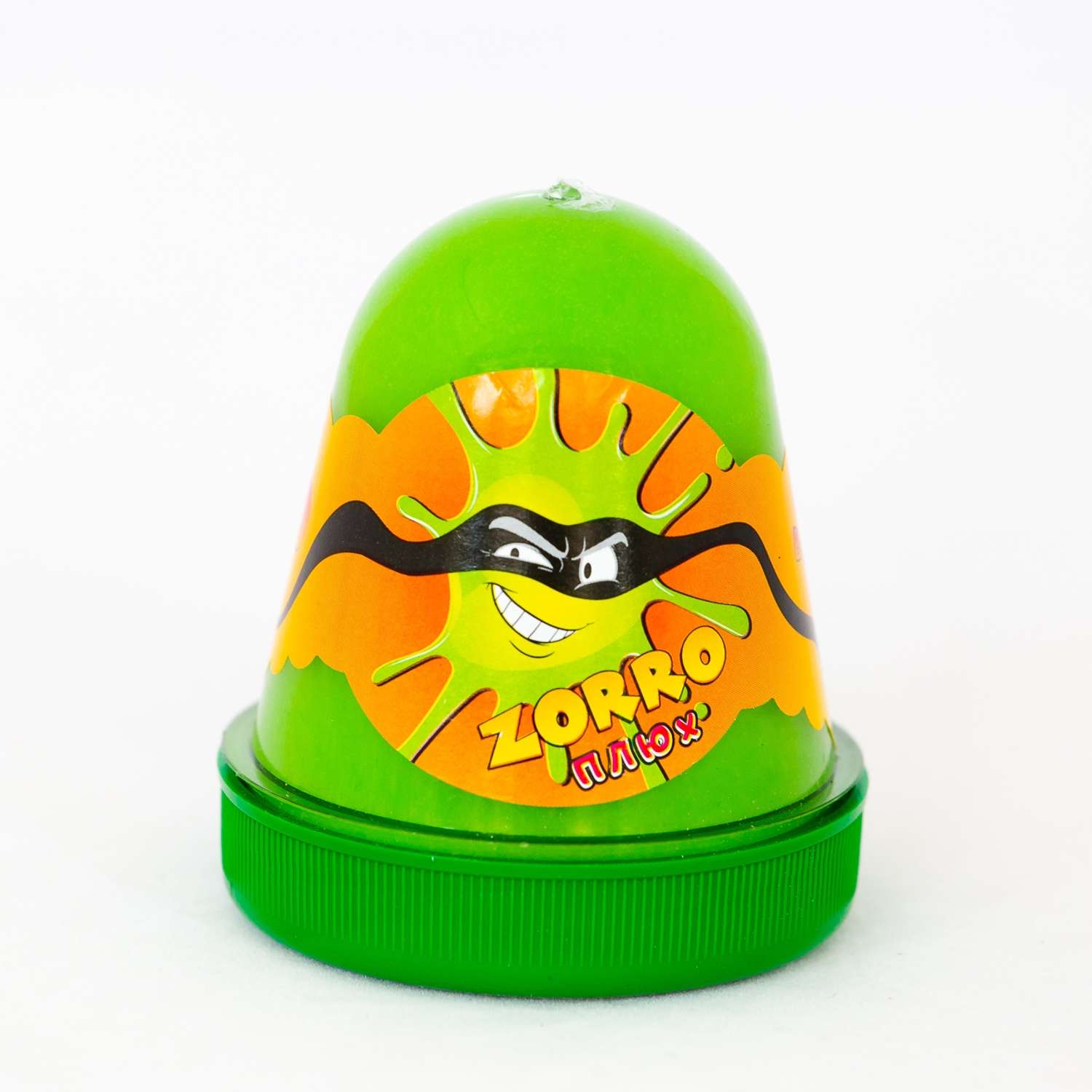 Слайм ПЛЮХ Zorro перламутровый зеленый капсула с шариками 130г - фото 1