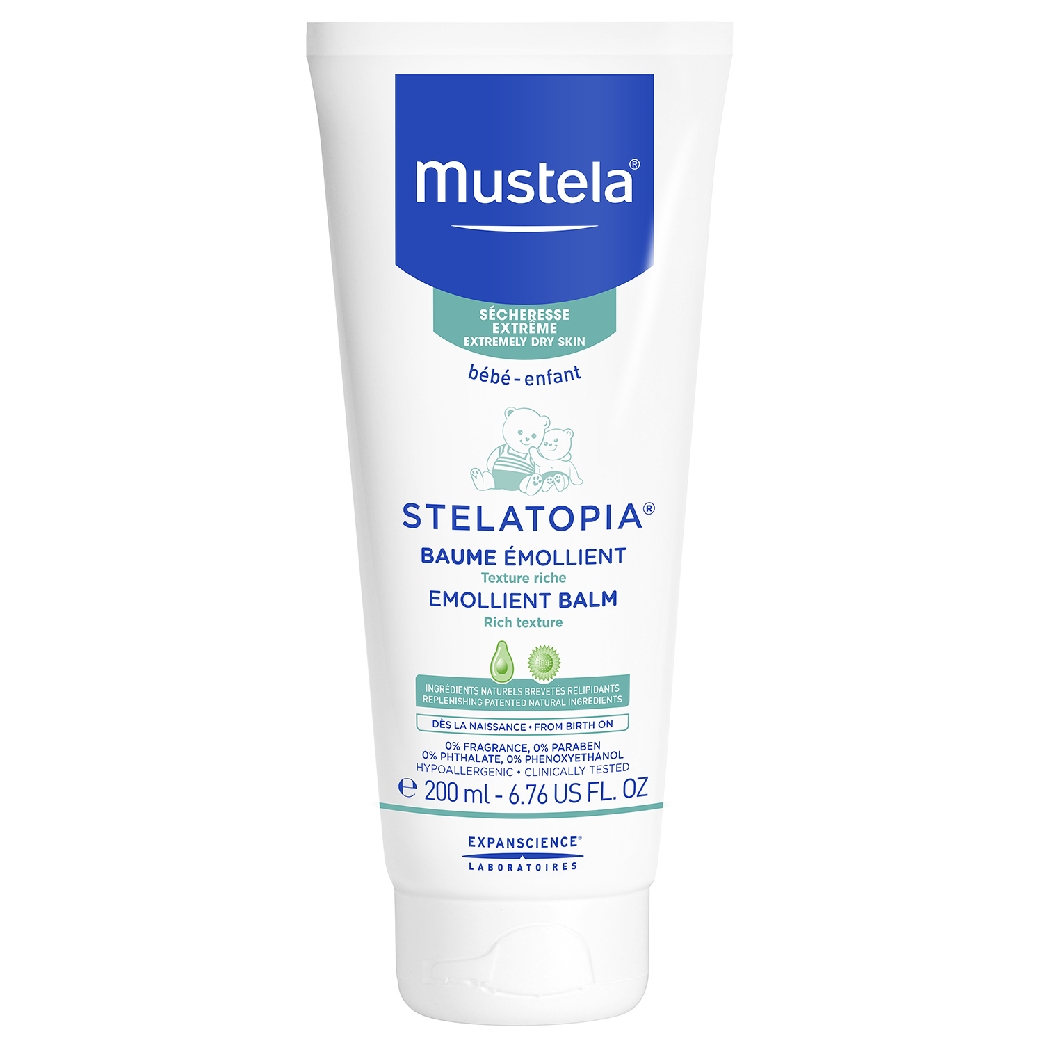 Бальзам Mustela Dermo-Pediatrics Stelatopia для кожи склонной к атопии смягчающий 200мл - фото 1