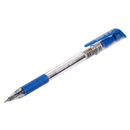 Ручки Staff шариковые синие набор 12 шт тонкие для школы с грипом