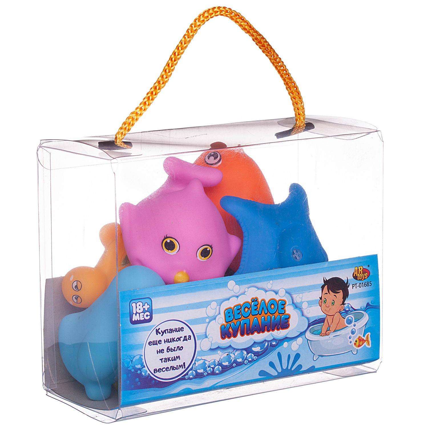 Резиновые игрушки для ванной ABtoys Набор 8 предметов в сумке - фото 3