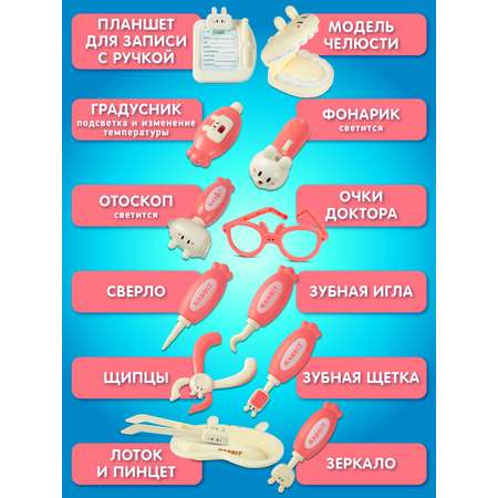 Игровой набор ДЖАМБО Доктор Стоматолог в чемоданчике