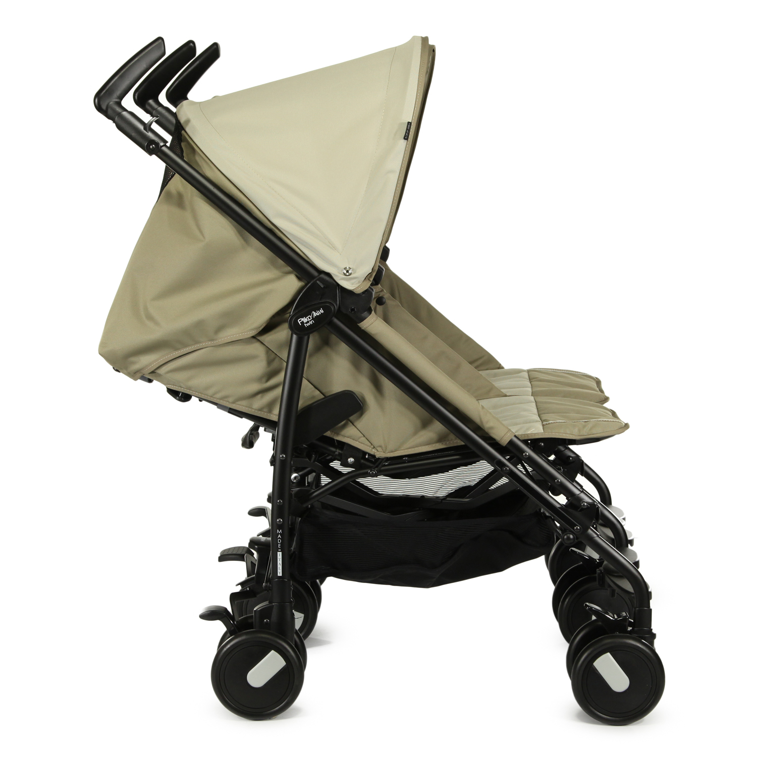 Коляска-трость для близнецов Peg-Perego Pliko Mini Twin Classic Beige - фото 2