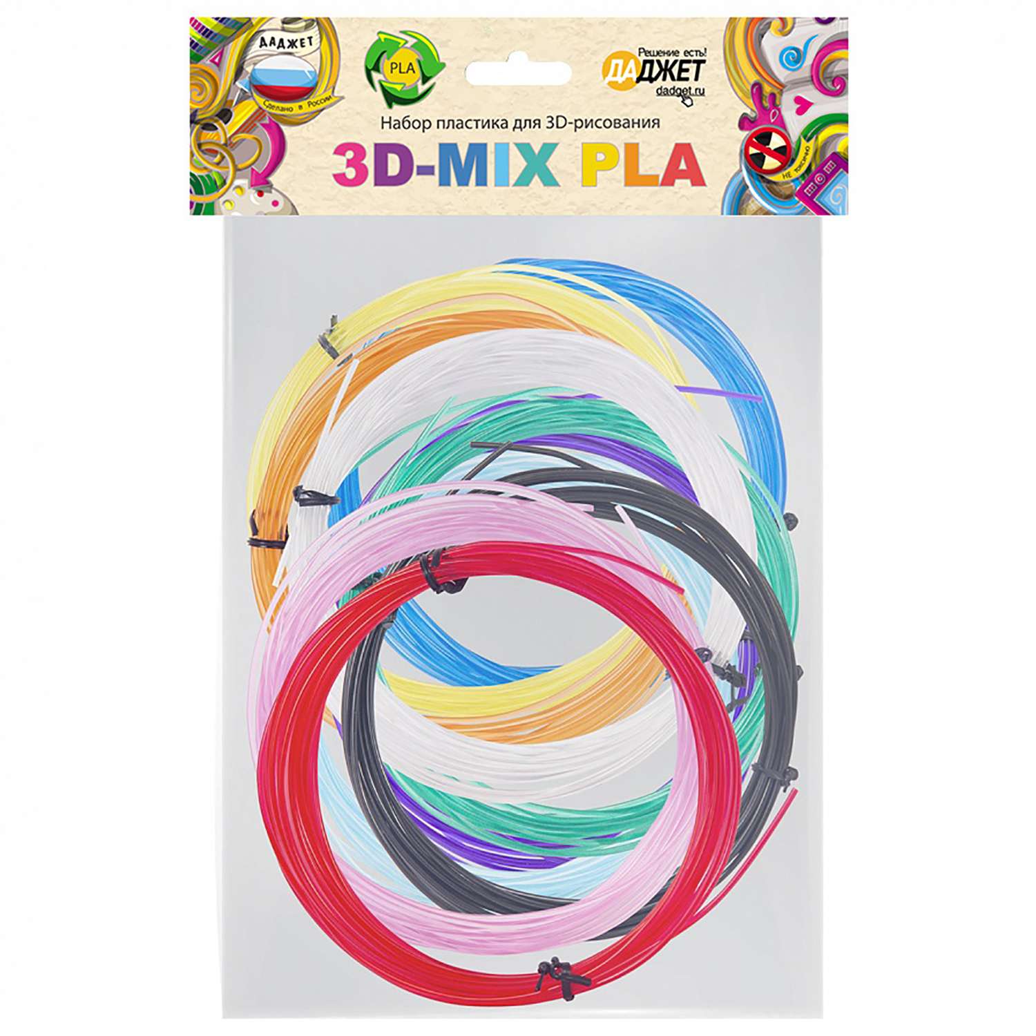 Набор пластика Даджет для 3D-рисования 3D-Mix PLA - фото 1