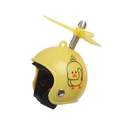 Велосипедный звонок Mobylos Утка в шлеме с пропеллером Уточка