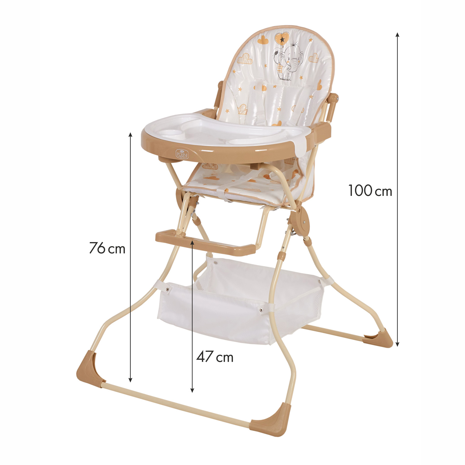 Стул для кормления Polini kids 252 Слоник Макиато - фото 20