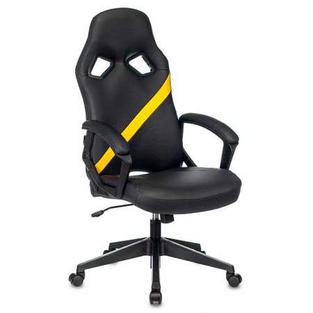 Кресло компьютерное Бюрократ Zombie DRIVER черный/желтый