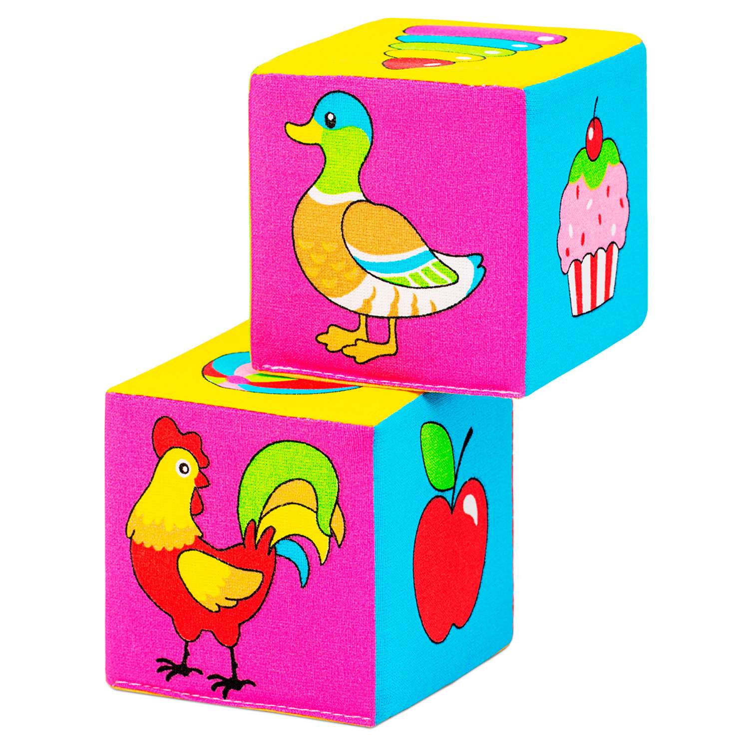 Кубики Мякиши Набор первые детские развивающие для малышей Найди пару мягкие подарок детям до года - фото 2