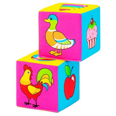 Кубики Мякиши Набор первые детские развивающие для малышей Найди пару мягкие подарок детям до года