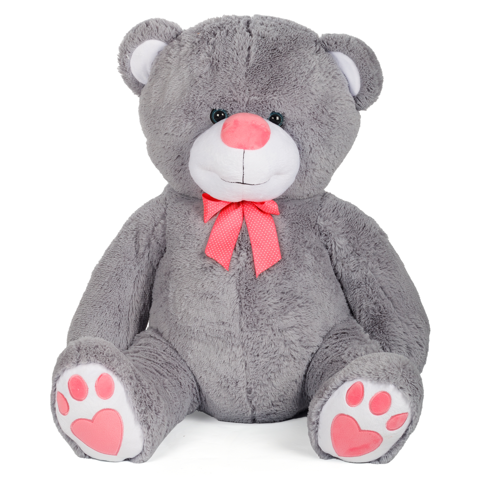 Мягкая игрушка Тутси Медведь Лапочкин игольчатый 80 см серый - фото 1