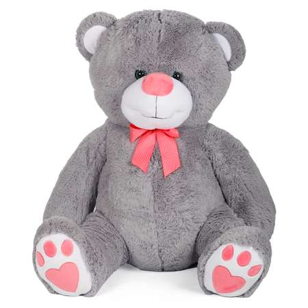 Мягкая игрушка Тутси Медведь Лапочкин игольчатый 80 см серый