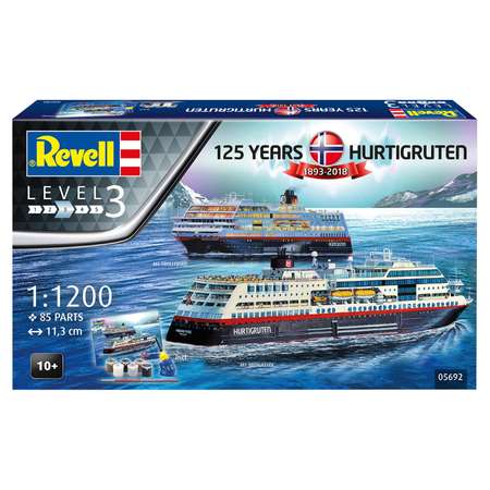 Сборная модель Revell 125 лет Hurtigruten Trollfjord Midnatsol