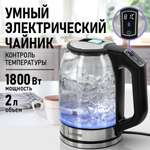Электрочайник LUMME черный/ментол стеклянный
