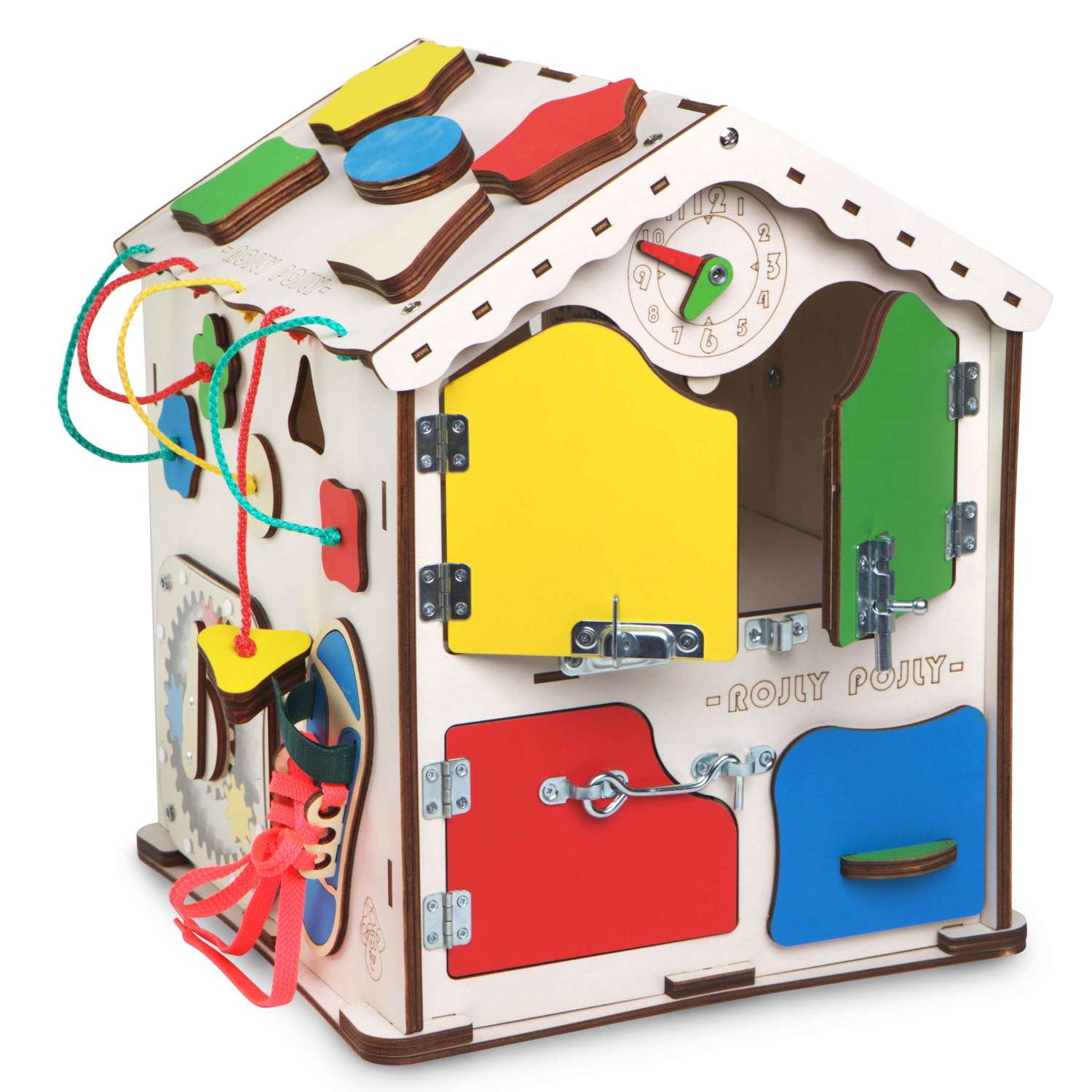Бизиборд Jolly Kids Развивающий домик со светом - фото 6