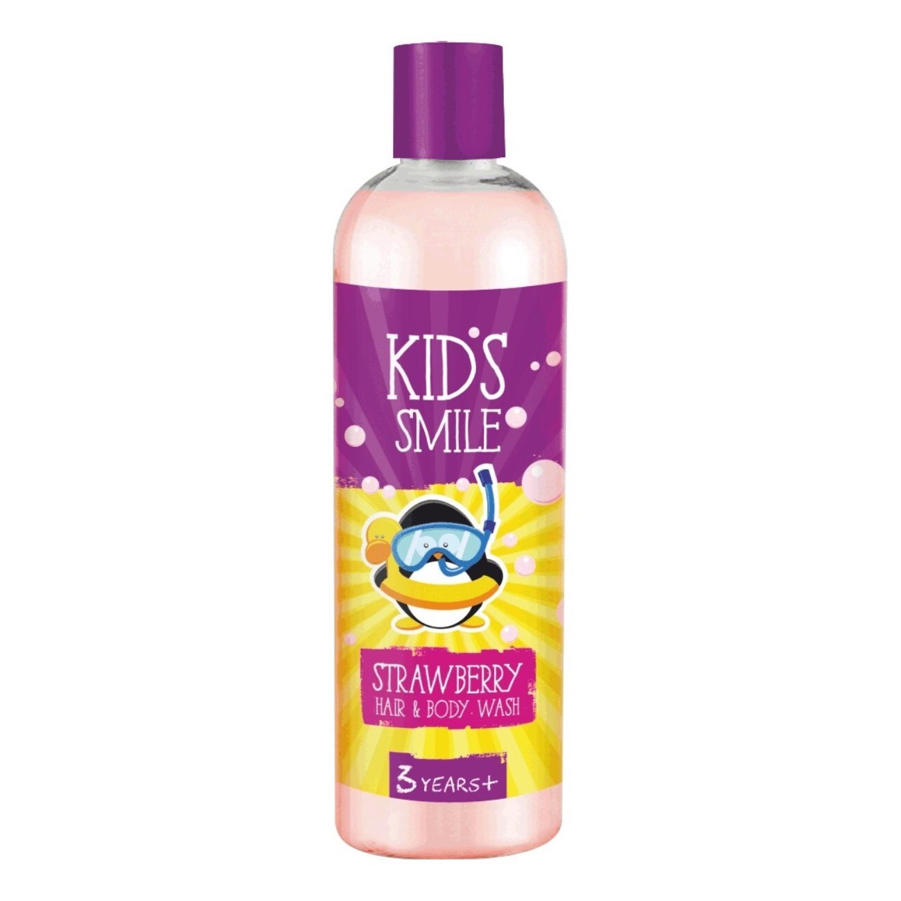 Детский шампунь-гель для душа ROMAX 2 в 1 Kids Smile Клубника 500 г - фото 1