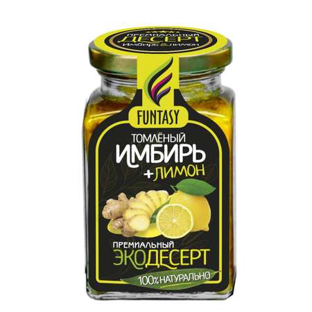 Джем Funtasy Эко Десерт Имбирь томленый с лимоном 250 мл