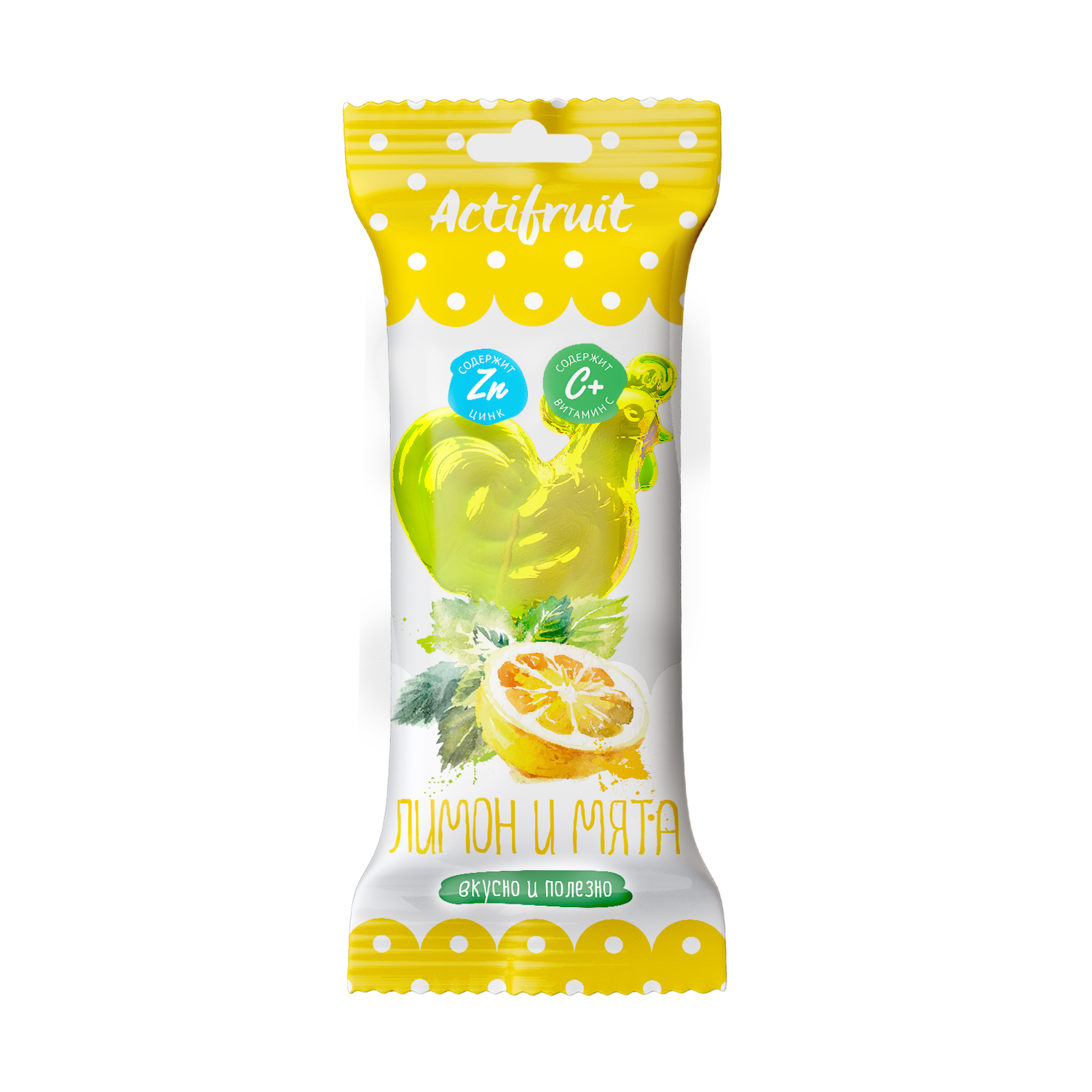 Карамель Актифрут с Цинком и витамином С со вкусом лимона и мяты 17г - фото 1