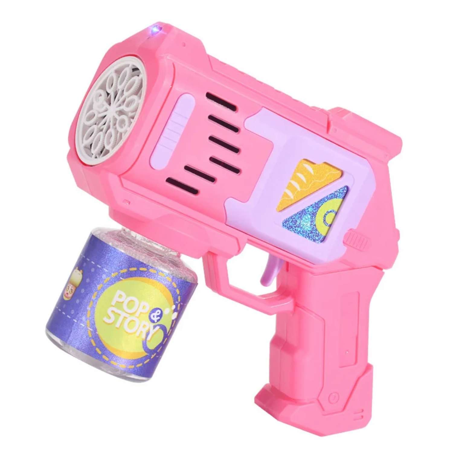 Генератор мыльных пузырей Panawealth International Пистолет с подсветкой цвет розовый - фото 1