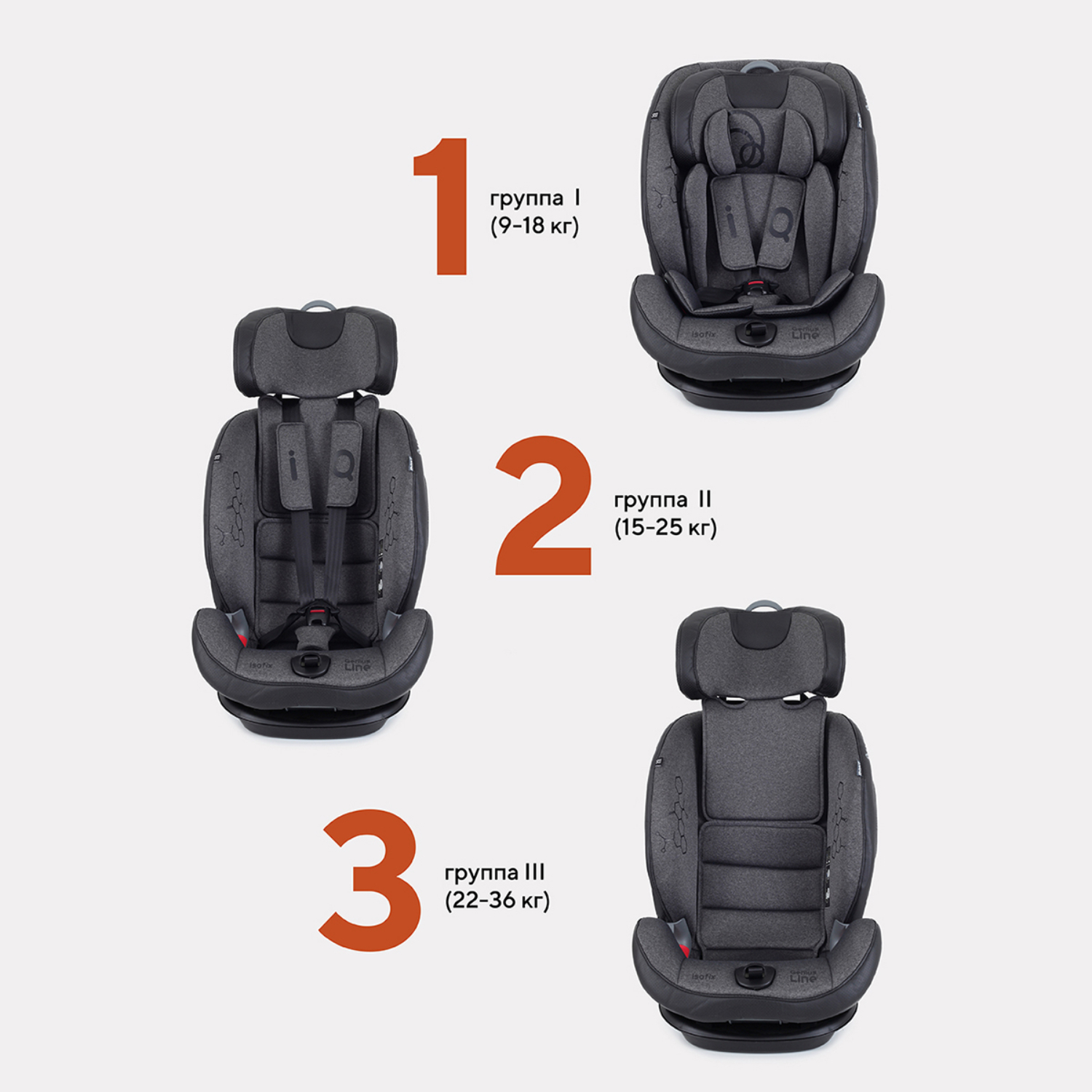 Автокресло Rant iQ isofix Dark grey - фото 3