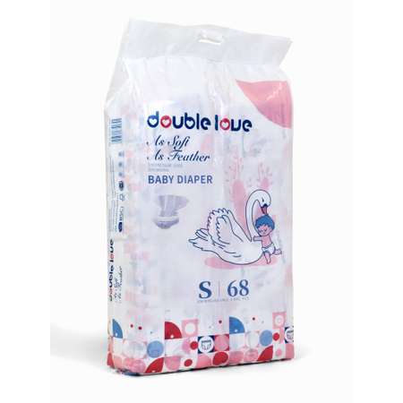 Детские подгузники Double love размер S 3-8 кг 272 шт