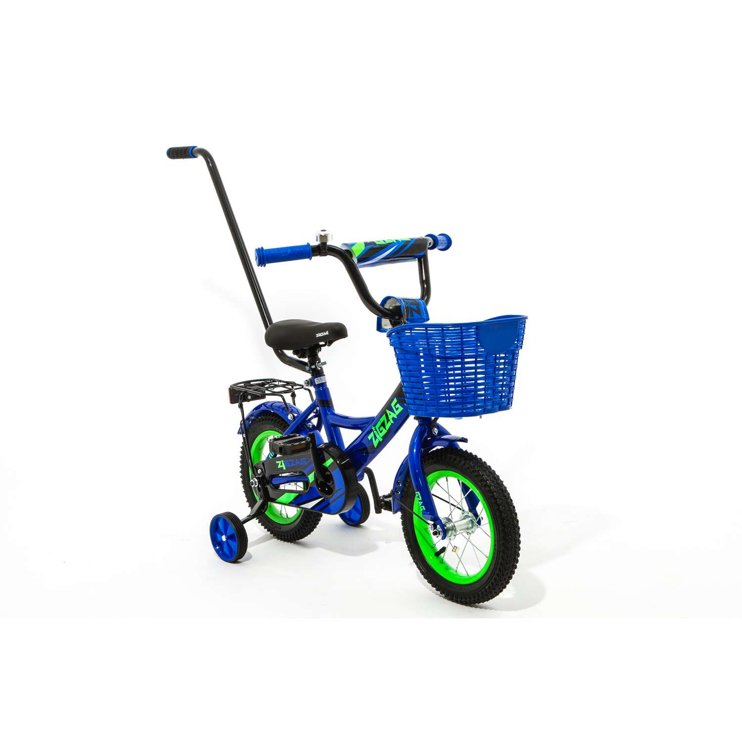 Велосипед ZigZag 12 CLASSIC синий С РУЧКОЙ - фото 5