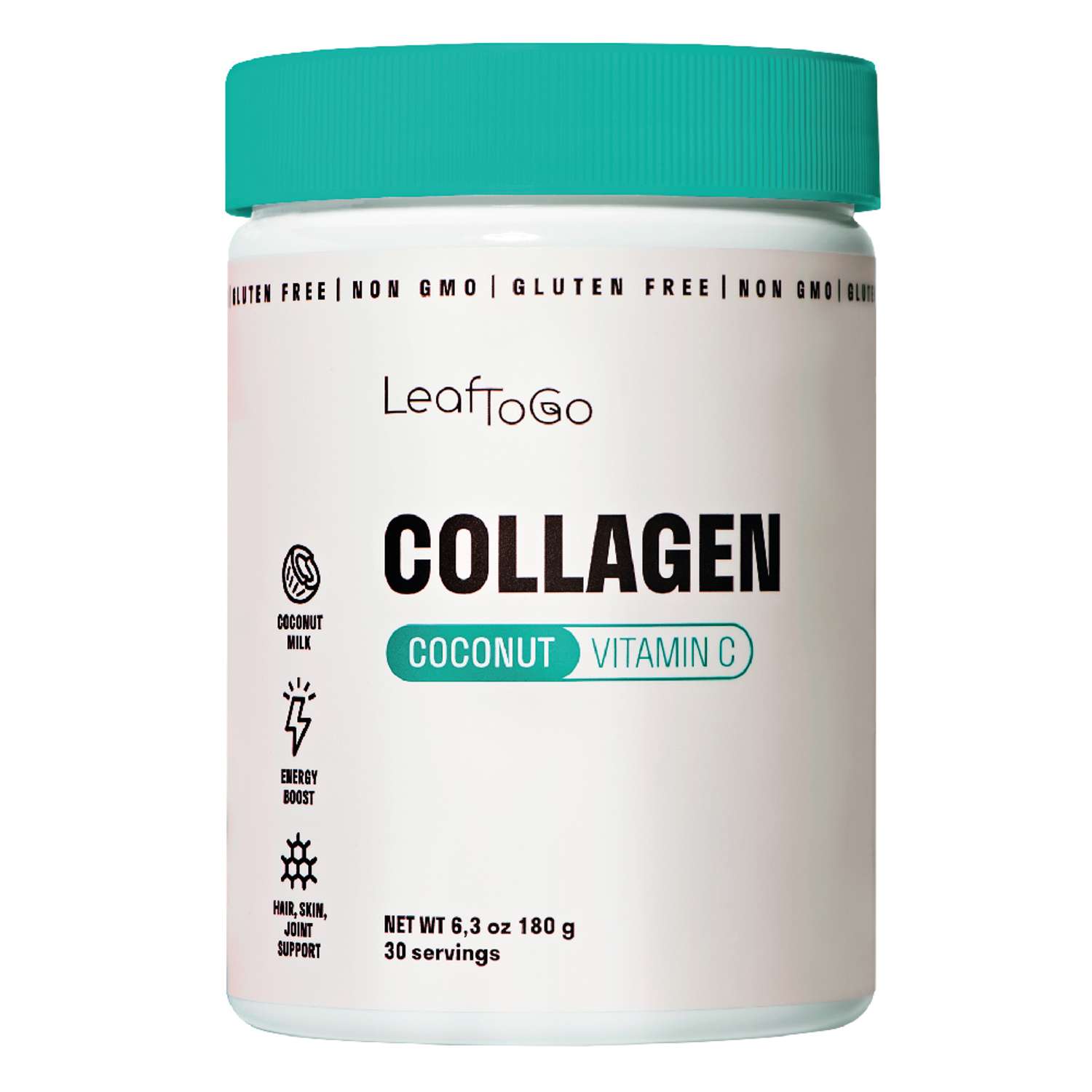 Коллаген пептидный+Витамин С LeafToGo со вкусом кокоса - фото 1