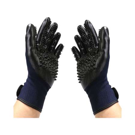 Перчатки Beroma для ухода за животными синие