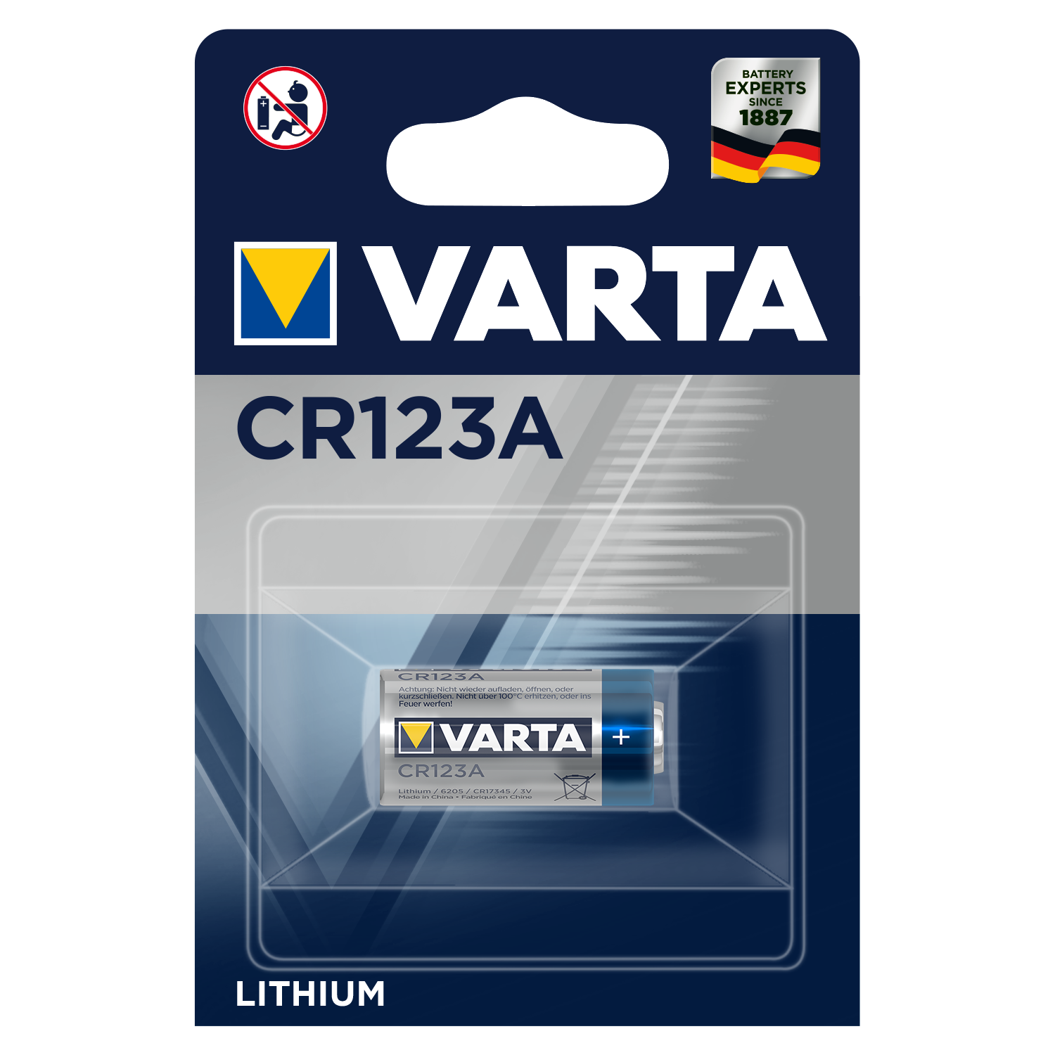 Батарейка Varta CR123A - фото 1