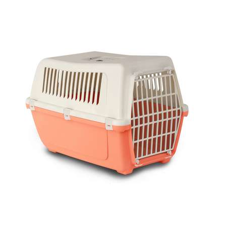 Переноска для животных ХL Lilli Pet контейнер для собак мелких и средних пород транспортный бокс перевозка 59*39*41 см персик