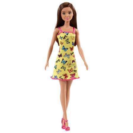 Кукла Barbie Игра с модой в желтом платье HBV08