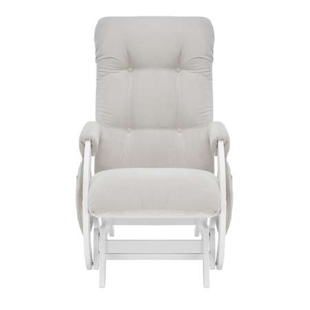 Кресло для кормления Milli с пуфом Smile с карманами Молочный дуб / ткань Verona Light Grey
