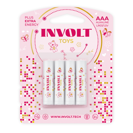 Щелочные элементы питания INVOLT Toys girl AAA