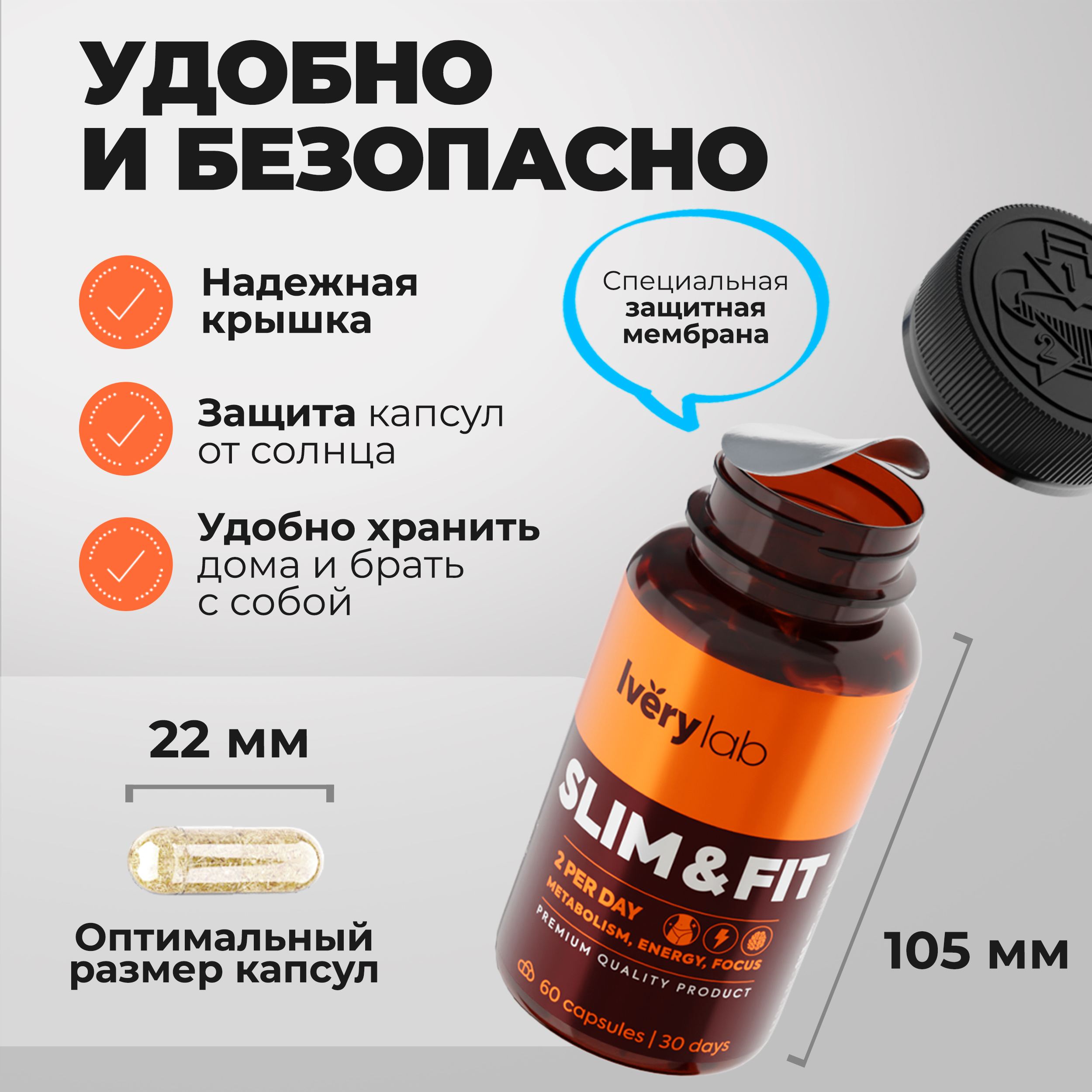 БАД Iverylab Комплекс для поддержки идеальной фигуры жиросжигатель Slim and Fit - фото 5