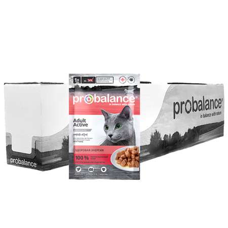 Корм для кошек Probalance 85г Active для активных пауч