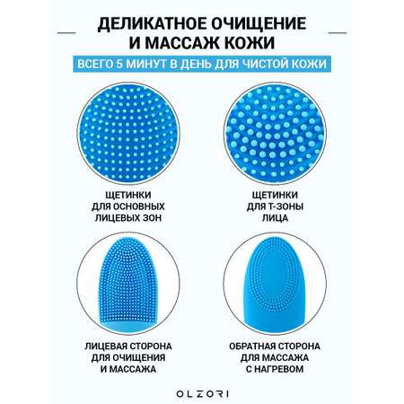 Щеточка для умывания OLZORI F-Clean Blue