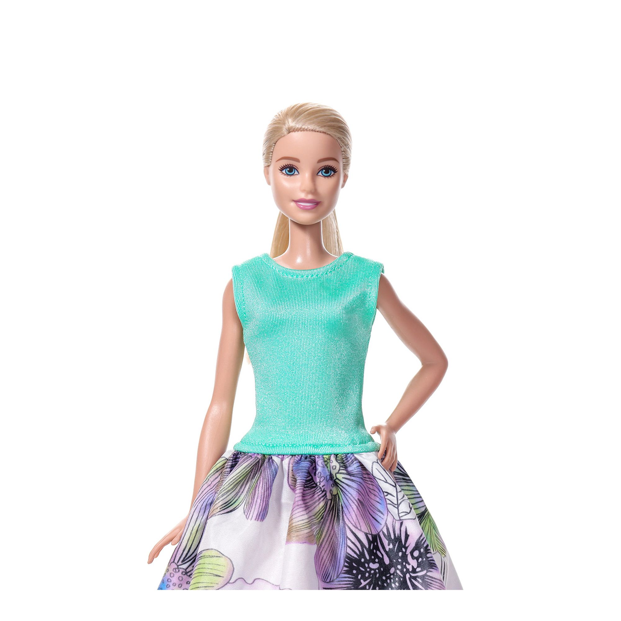 Одежда для кукол VIANA типа Барби платье и аксессуар цвет бирюза 128.19.7 - фото 3
