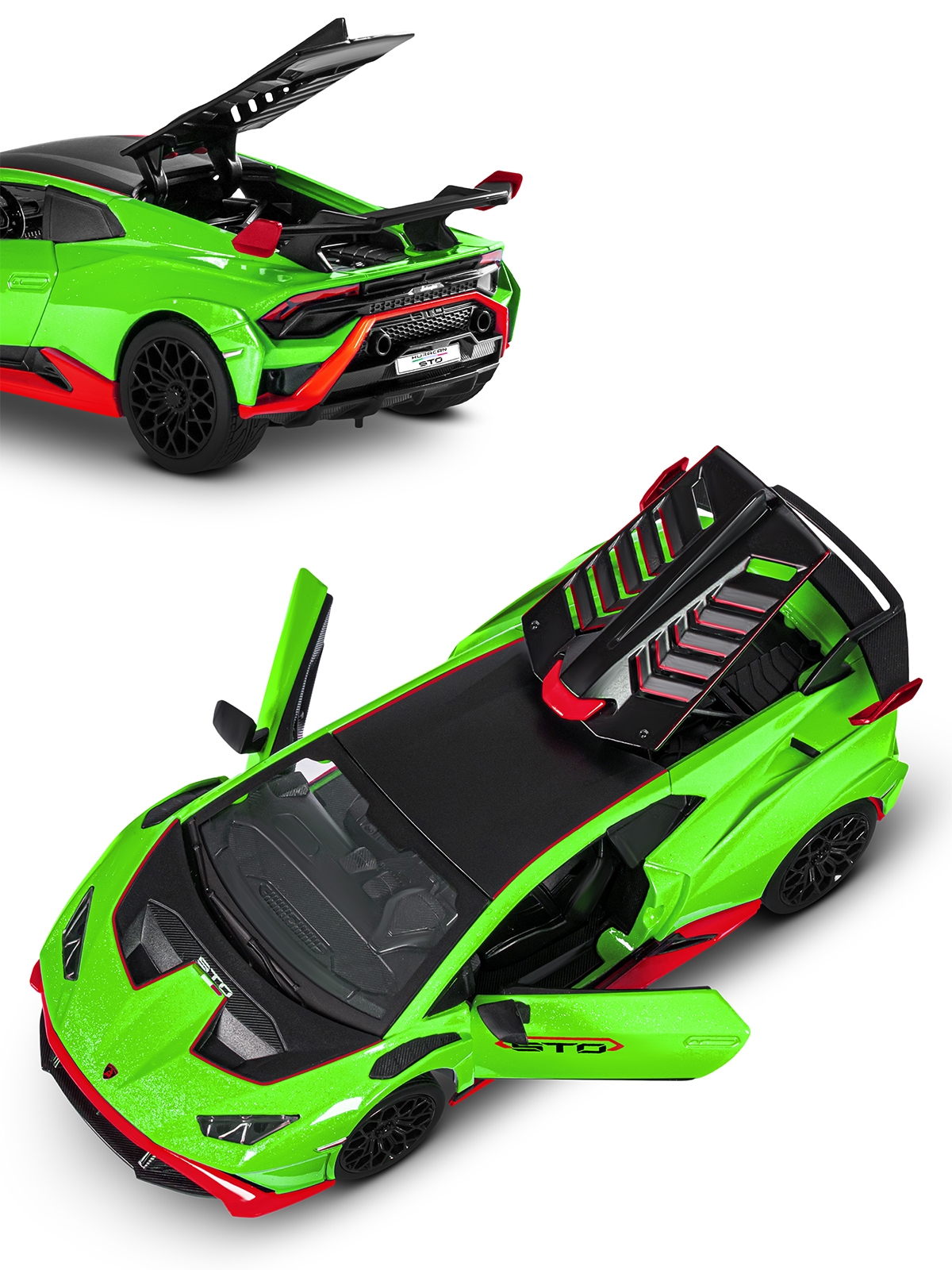 Автомобиль АВТОпанорама Lamborghini 1:32 зеленый JB1251662 - фото 14