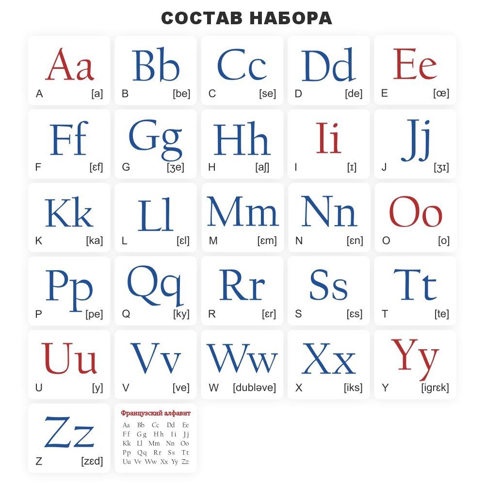 Развивающие обучающие карточки Крокуспак Французский алфавит 27 шт 332073 - фото 5