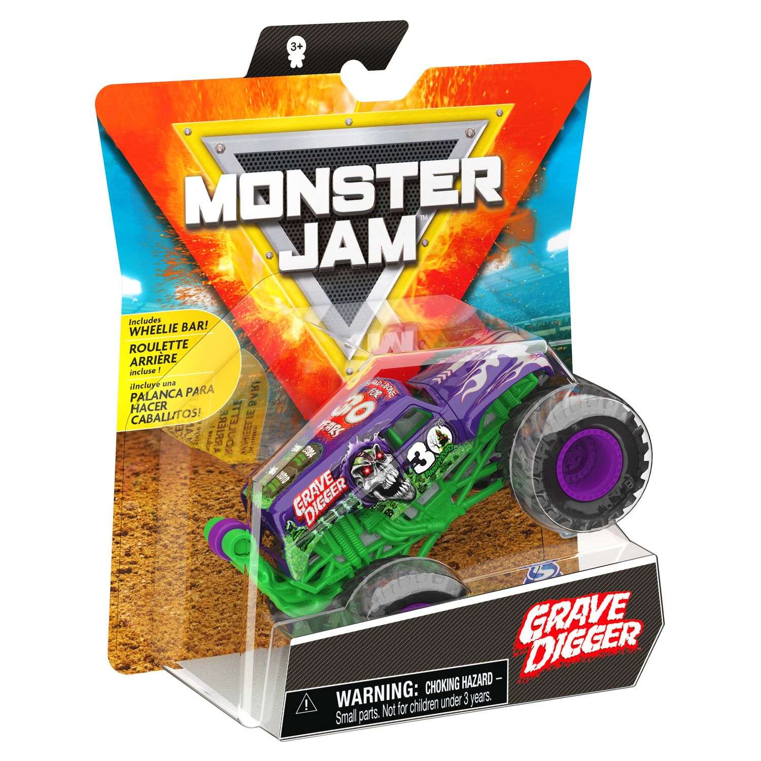 Машинка Monster Jam 1:64 Grave Digger Purple 6060863 6060863 - фото 3