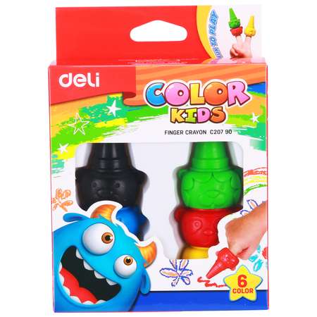 Мелки восковые Deli Color Kids 6цветов EC20790