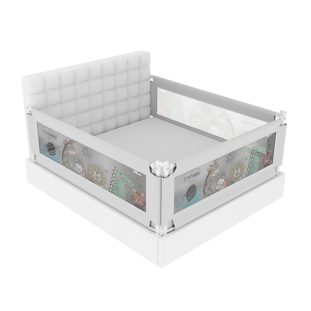 Комплект из 3-х барьеров Floopsi на кровать 2.0х1.6х2.0 м для детей от падений + соединительная планка - фото 1