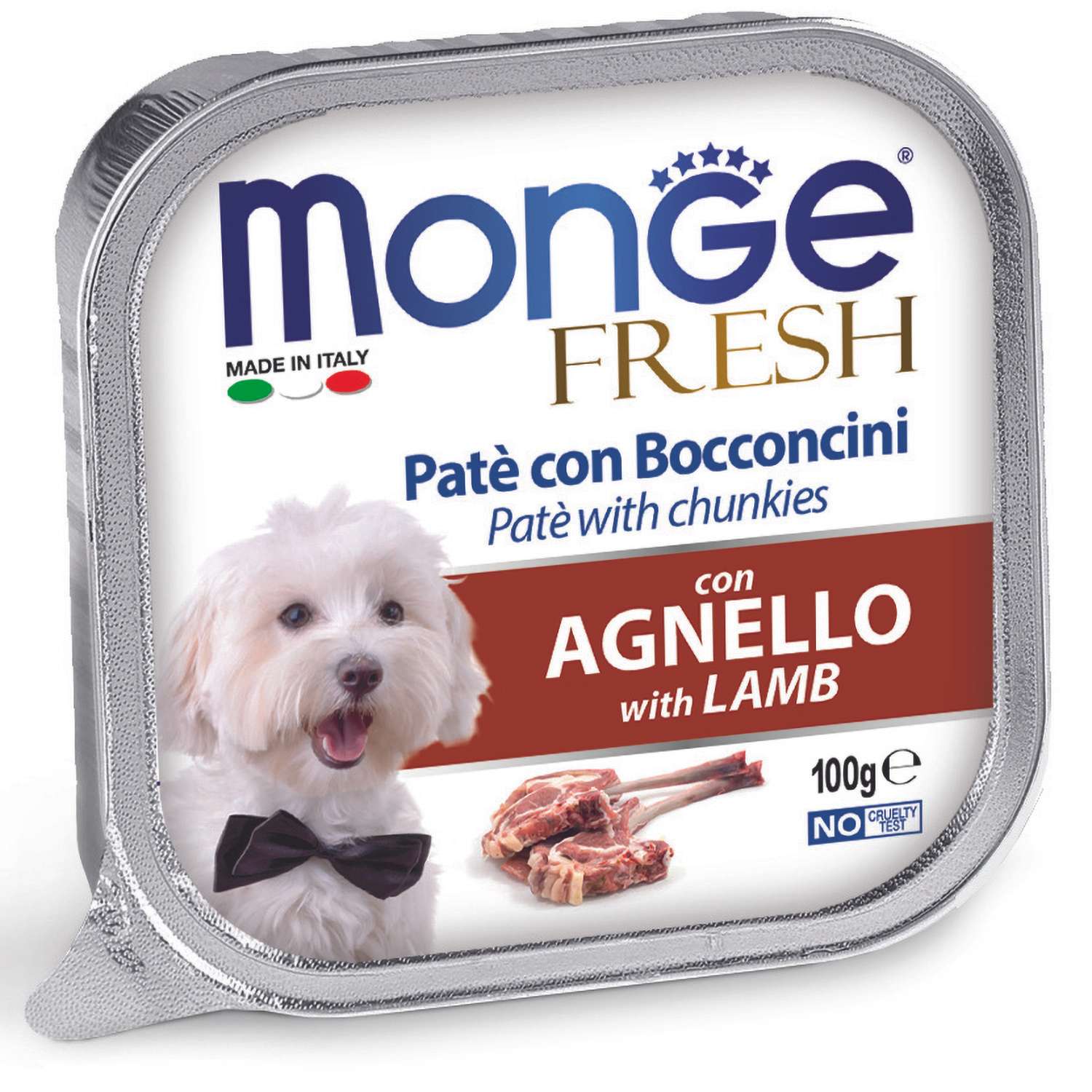 Корм для собак MONGE Dog Fresh ягненок консервированный 100г - фото 1