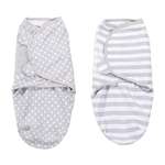 Конверт Summer Infant SwaddleMe Полоски Горошки на липучке S/M 2шт Серый