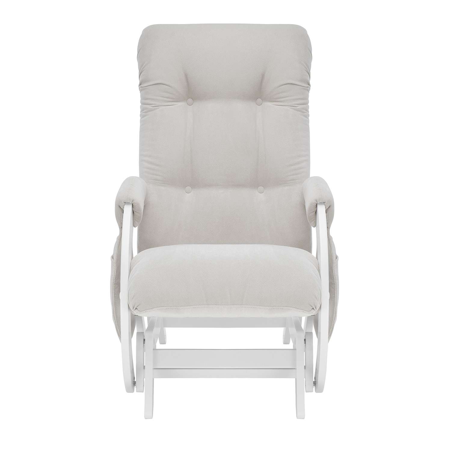 Кресло для кормления Milli Smile с карманами Молочный дуб / ткань Verona Light Grey - фото 2