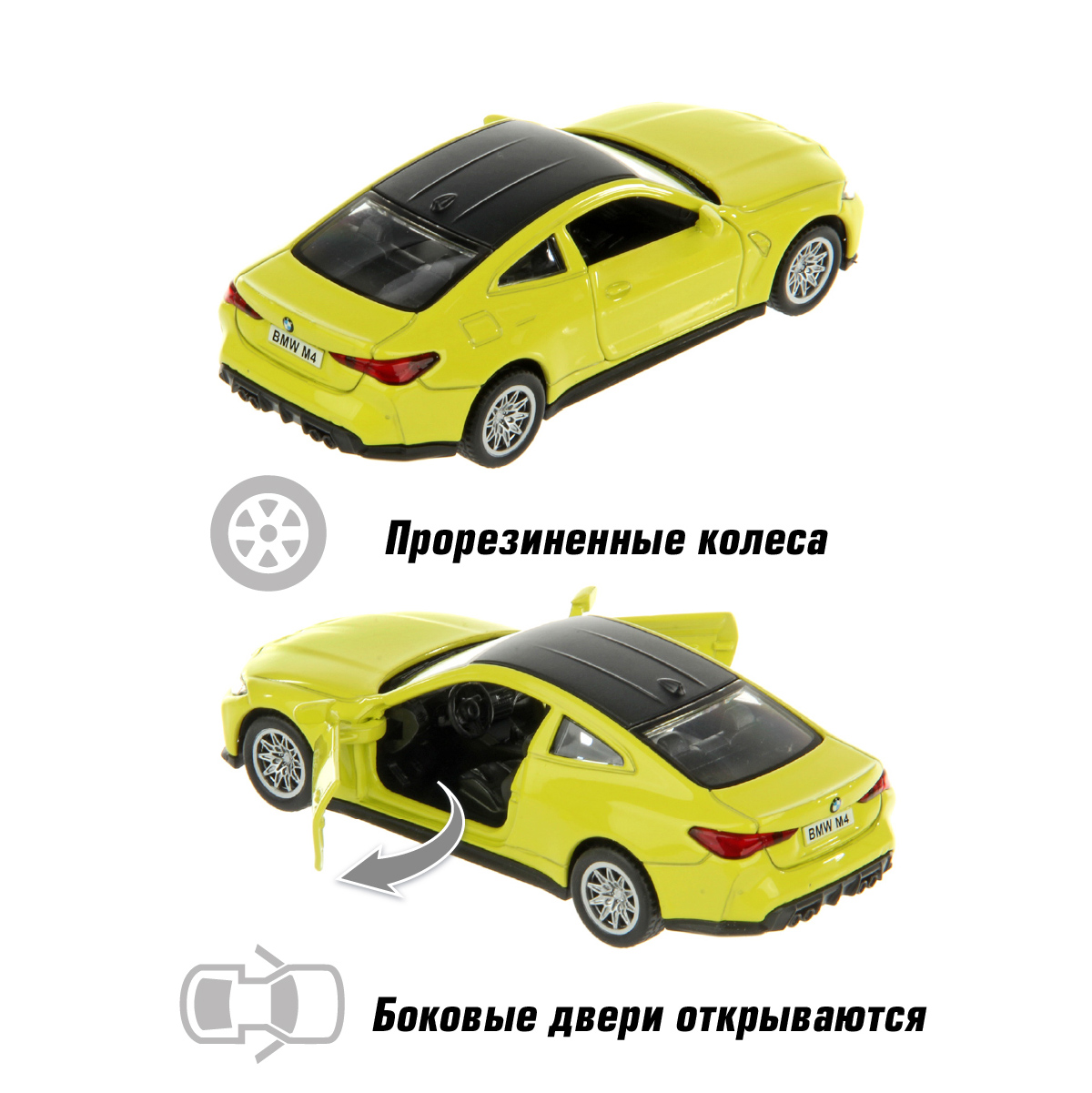 Автомобиль HOFFMANN BMW M4 1:43 инерционный 126398 - фото 3