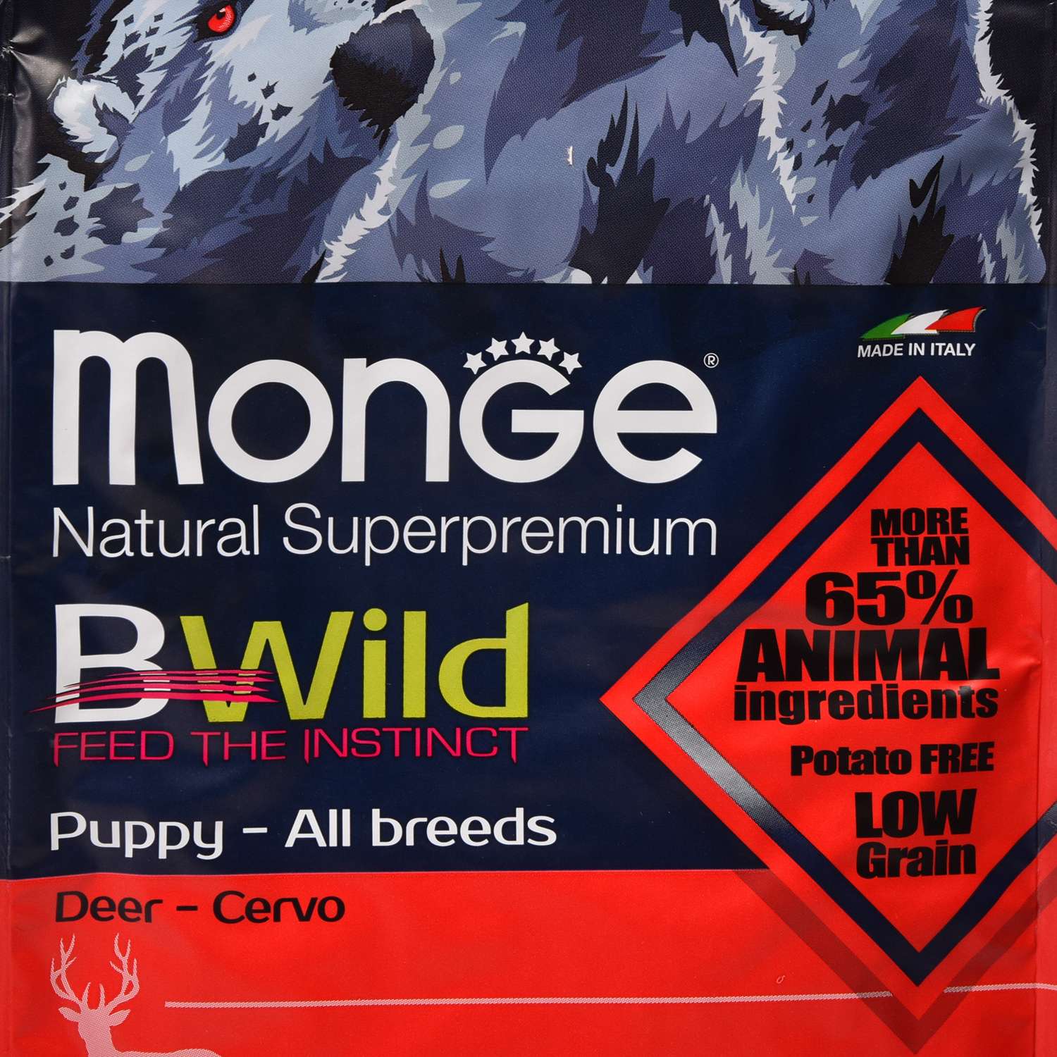 Корм для щенков MONGE Bwild Dog Deer всех пород с олениной сухой 2кг - фото 2