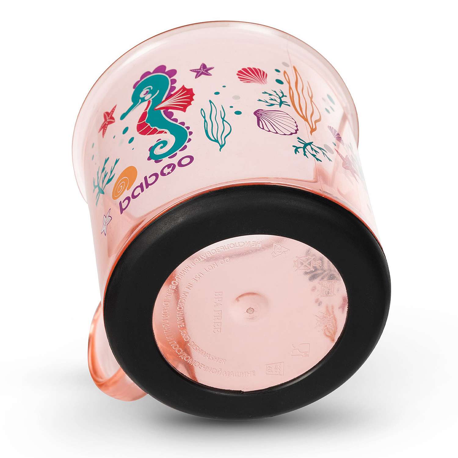 Чашка BABOO Sealife с антискользящим дном 170мл Розовый 8-140 - фото 4