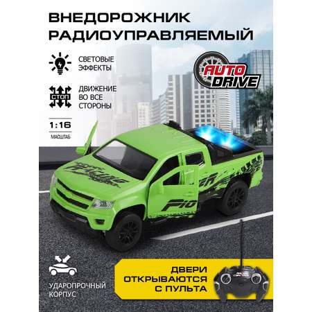 Игрушка на радиоуправлении AUTODRIVE пикап внедорожник 1:16 подсветка кузова 27 MHz с пультом 5 каналов JB1168122