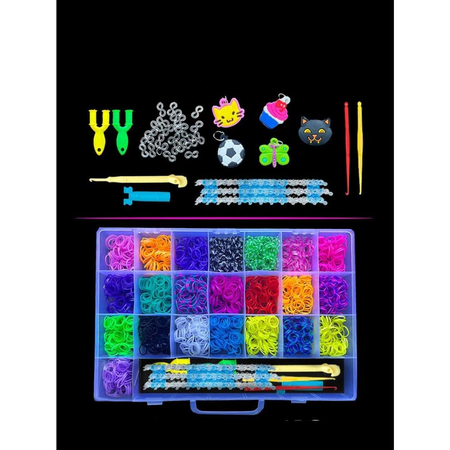 Набор резинок Color Kit для плетения браслетов 2000 шт - фото 1